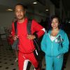 Exclusif - Le rappeur T.I., alias Clifford Joseph Harris Jr arrive à l'aéroport sur la Gold Coast dans le Queensland le 19 novembre 2015 accompagné de sa femme Tameka Tiny Cottle