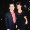 Carrie Fisher pose avec son ancien mari Paul Simon en 1984