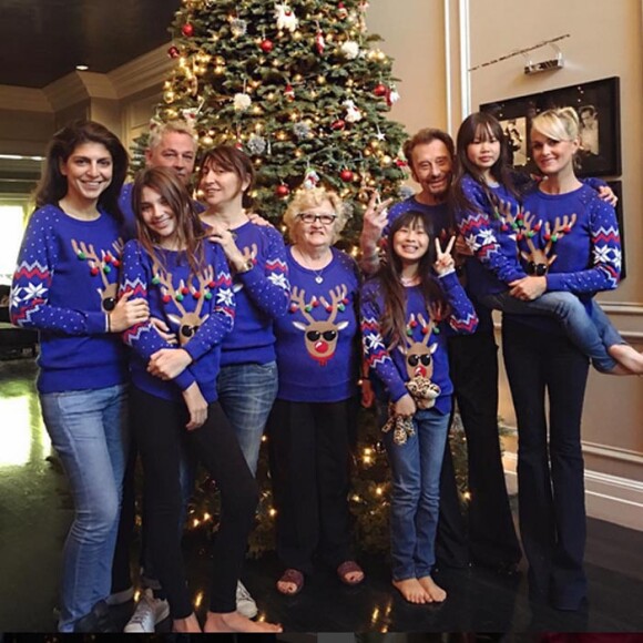 Les Hallyday ont célébré Noël avec tous leurs amis les plus proches dans leur maison de Los Angeles, décembre 2016.