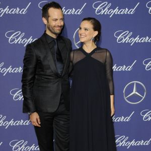 Benjamin Millipied et sa femme Natalie Portman enceinte lors de la soirée de gala du festival international du film de Palm Springs au centre de congrès de Palm Spring, Californie, Etats-Unis, le 2 janvier 2017. © Birdie Thompson/AdMedia/Zuma Press/Bestimage