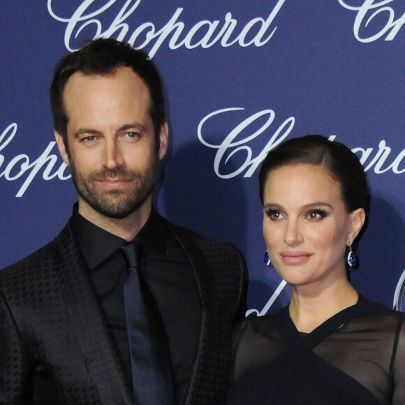 Benjamin Millipied et sa femme Natalie Portman enceinte lors de la soirée de gala du festival international du film de Palm Springs au centre de congrès de Palm Spring, Californie, Etats-Unis, le 2 janvier 2017. © Birdie Thompson/AdMedia/Zuma Press/Bestimage