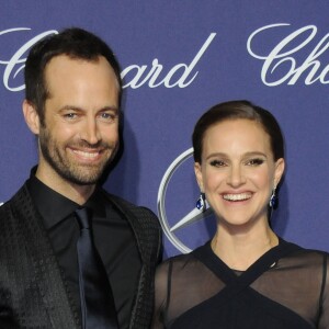 Benjamin Millipied et sa femme Natalie Portman enceinte lors de la soirée de gala du festival international du film de Palm Springs au centre de congrès de Palm Spring, Californie, Etats-Unis, le 2 janvier 2017. © Birdie Thompson/AdMedia/Zuma Press/Bestimage