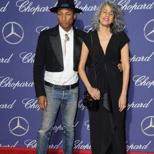 Pharrell Williams et Mimi Valdes lors de la soirée de gala du festival international du film de Palm Springs au centre de congrès de Palm Spring, Californie, Etats-Unis, le 2 janvier 2017. © Birdie Thompson/AdMedia/Zuma Press/Bestimage