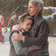Carrie Fisher en Princesse Leia avec Harrison Ford (Han Solo) dans Le Réveil de la Force.