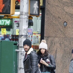 Exclusif - Nabilla Benattia et son compagnon Thomas Vergara à New York, le 18 décembre 2016.