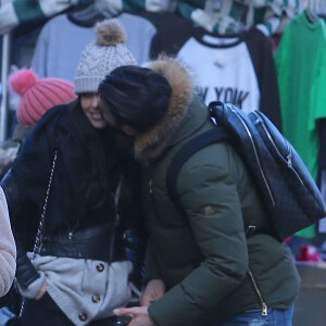 Exclusif - Nabilla Benattia et son compagnon Thomas Vergara lors de leur dernière journée à New York, le 19 décembre 2016.