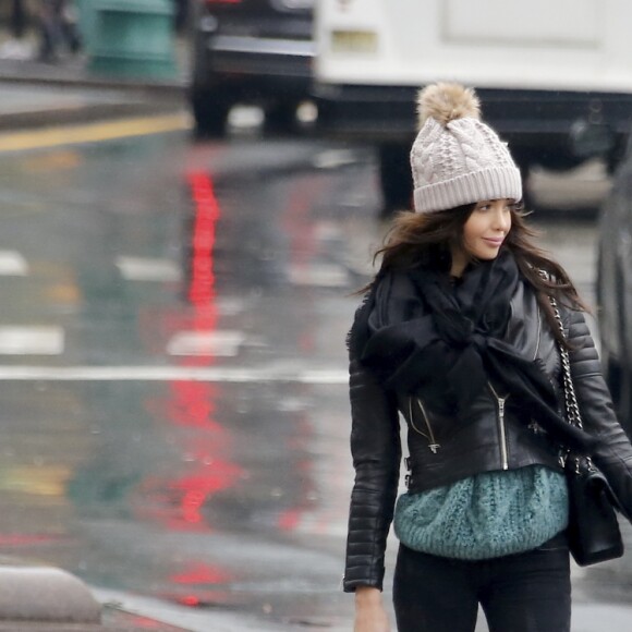 Exclusif - Nabilla Benattia et son compagnon Thomas Vergara à New York, le 18 décembre 2016.