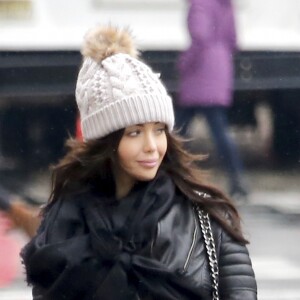 Exclusif - Nabilla Benattia et son compagnon Thomas Vergara à New York, le 18 décembre 2016.