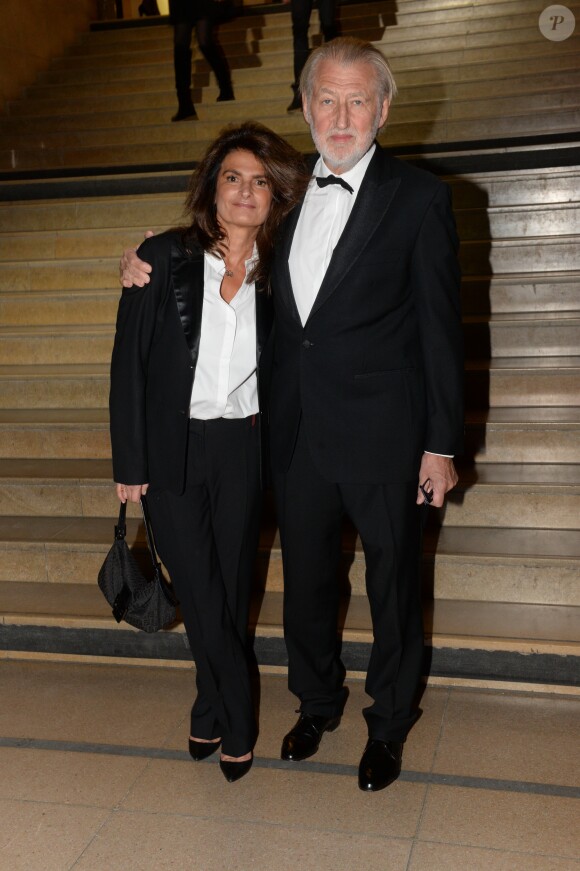 Peirre Gagnaire et sa femme Sylvie Le Bihan à la 7ème cérémonie des "Hommes de l'Année GQ" au musée d'Orsay à Paris, le 23 novembre 2016.