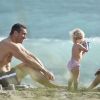 Hayden Panettiere avec son fiancé Wladimir Klitschko et leur fille Kaya se relaxent sur une plage de Miami le 2 décembre 2016