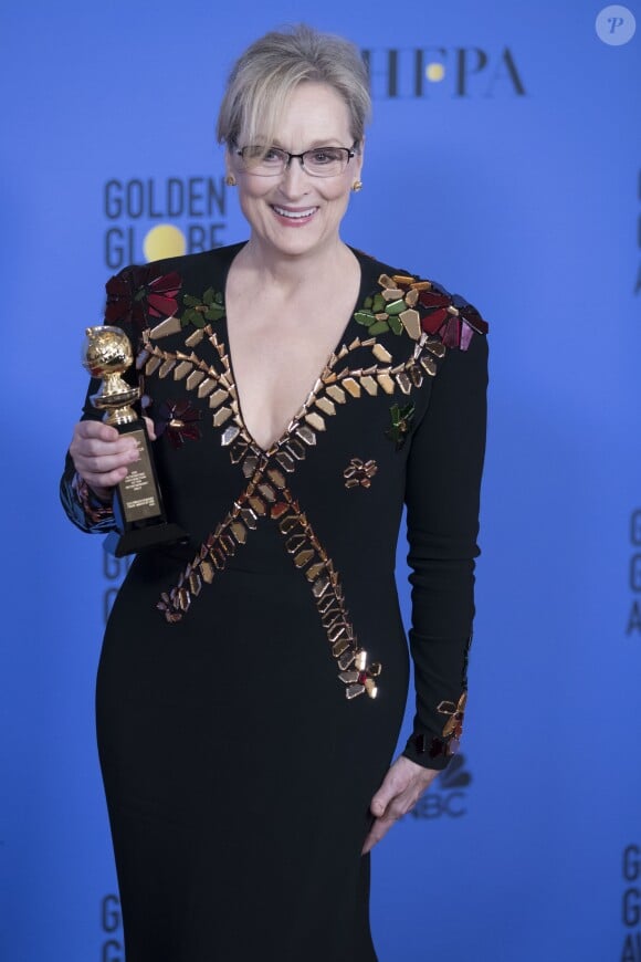 Meryl Streep - Press Room lors de la 74ème cérémonie annuelle des Golden Globe Awards à Beverly Hills, Los Angeles, Californie, Etats-Unis, le 8 janvier 2017. © Olivier Borde/Bestimage