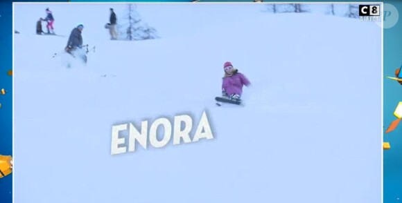 Enora Malagré dans "TPMP au ski", les images dévoilées dans "TPMP", lundi 9 janvier 2017, sur C8