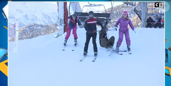 Jean-Michel Maire chute dans "TPMP au ski", les images dévoilées dans "TPMP", lundi 9 janvier 2017, sur C8
