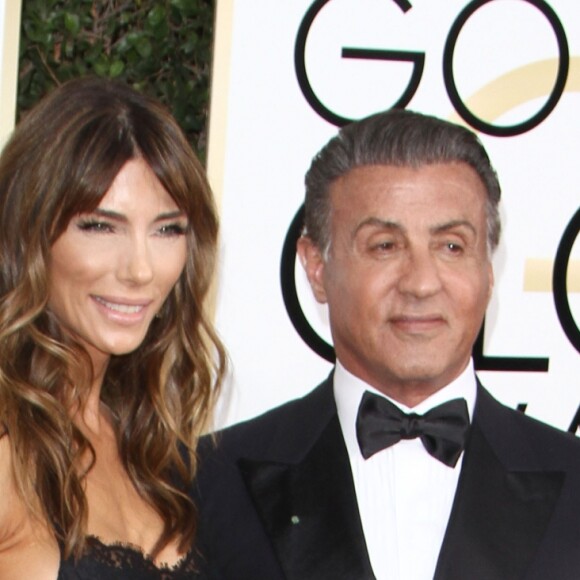 Sylvester Stallone et sa femme Jennifer Flavin - 74e cérémonie annuelle des Golden Globe Awards à Beverly Hills, le 8 janvier 2017. © CPA/Bestimage