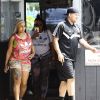Blac Chyna enceinte est allée déjeuner avec son fiancé Rob Kardashian au restaurant Rustic Inn Crabhouse à Miami, le 13 mai 2016