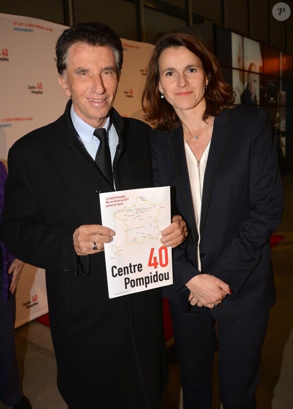 Jack Lang et Aurélie Filippetti - Cocktail pour les 40 ans du Centre Georges Pompidou au centre Pompidou à Paris, France, le 10 janvier 2017.