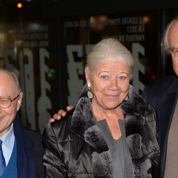 Alain Pompidou, sa femme Nicole et Frédéric Mitterrand - Cocktail pour les 40 ans du Centre Georges Pompidou au centre Pompidou à Paris, France, le 10 janvier 2017.