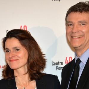 Aurélie Filippetti et son compagnon Arnaud Montebourg - Cocktail pour les 40 ans du Centre Georges Pompidou au centre Pompidou à Paris, France, le 10 janvier 2017.