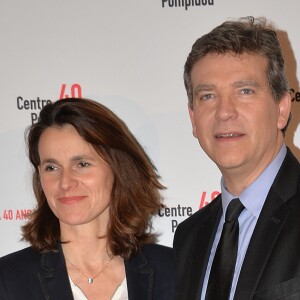 Aurélie Filippetti et son compagnon Arnaud Montebourg - Cocktail pour les 40 ans du Centre Georges Pompidou au centre Pompidou à Paris, France, le 10 janvier 2017.