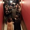 Arnaud Montebourg, candidat à la primaire de la gauche pour les élections présidentielles et sa compagne Aurélie Filippetti durant une rencontre-débat sur la thématique des arts et la culture, à la Maison de la Poésie à Paris, France, le 9 janvier 2017.
