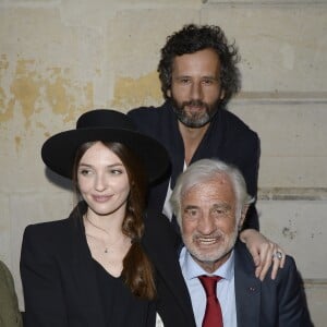 Annabelle Belmondo et Jean-Paul Belmondo - Soirée du cinquième anniversaire du musée Paul Belmondo à Boulogne-Billancourt le 13 avril 2015.