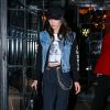 Bella Hadid, lookée rock, se promène dans les rues de East Village à New York. Le 13 janvier 2017