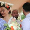 Exclusif - Miranda Kerr et son fiancé Evan Spiegel au mariage de Matthew Kerr et James Wright. Hunter Valley, Cessnock, Australie, le 30 décembre 2016.