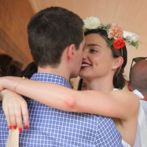 Exclusif - Miranda Kerr et son fiancé Evan Spiegel au mariage de Matthew Kerr et James Wright. Hunter Valley, Cessnock, Australie, le 30 décembre 2016.