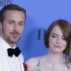 Emma Stone et Ryan Gosling - Press Room lors de la 74ème cérémonie annuelle des Golden Globe Awards à Beverly Hills, Los Angeles, Californie, Etats-Unis, le 8 janvier 2017.