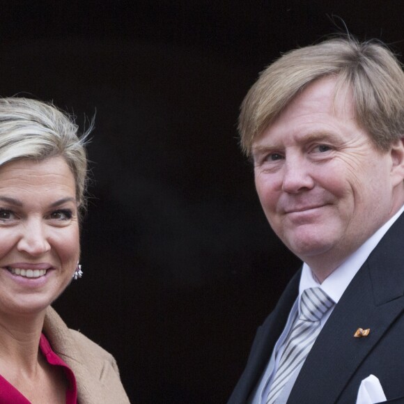 Le roi Willem-Alexander des Pays-Bas et la reine Maxima présidaient le 18 janvier 2017 à la réception du nouvel an en l'honneur du corps diplomatique au palais royal à Amsterdam.