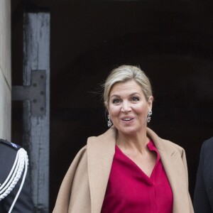 Le roi Willem-Alexander des Pays-Bas et la reine Maxima présidaient le 18 janvier 2017 à la réception du nouvel an en l'honneur du corps diplomatique au palais royal à Amsterdam.