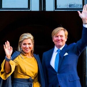 Le roi Willem-Alexander des Pays-Bas et la reine Maxima présidaient le 17 janvier 2017 à la réception du nouvel an en l'honneur des instances nationales au palais royal à Amsterdam.