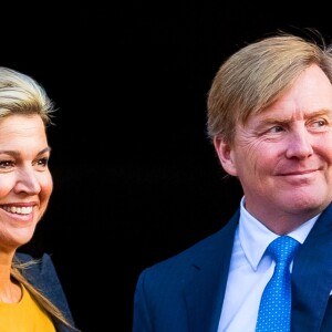 Le roi Willem-Alexander des Pays-Bas et la reine Maxima présidaient le 17 janvier 2017 à la réception du nouvel an en l'honneur des instances nationales au palais royal à Amsterdam.