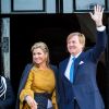 Le roi Willem-Alexander des Pays-Bas et la reine Maxima présidaient le 17 janvier 2017 à la réception du nouvel an en l'honneur des instances nationales au palais royal à Amsterdam.