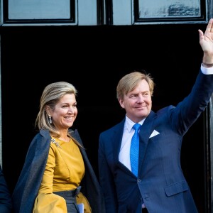 Le roi Willem-Alexander des Pays-Bas et la reine Maxima présidaient le 17 janvier 2017 à la réception du nouvel an en l'honneur des instances nationales au palais royal à Amsterdam.