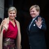 Le roi Willem-Alexander des Pays-Bas et la reine Maxima présidaient le 18 janvier 2017 à la réception du nouvel an en l'honneur du corps diplomatique au palais royal à Amsterdam.