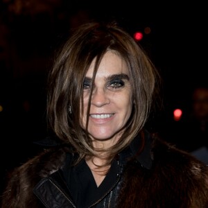 Carine Roitfeld - Arrivées au défilé de mode "Givenchy", collection Hommes Automne-Hiver 2017/2018 sur le site Richelieu de la Bibliothèque nationale de France à Paris. Le 20 janvier 2017