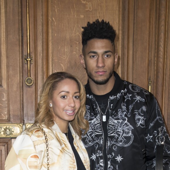 Estelle Mossely et son compagnon Tony Yoka au photocall du défilé de mode Hommes Automne-Hiver 2017/2018 "Givenchy" à Paris le 20 janvier 2017.