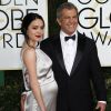 Rosalind Ross (enceinte) et son compagnon Mel Gibson - 74ème cérémonie annuelle des Golden Globe Awards à Beverly Hills. Le 8 janvier 2017