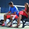 Fernando Verdasco et sa compagne Ana Boyer lors de l'US Open le 5 septembre 2016 à New York.
