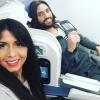 Sara Verdasco, soeur du tennisman espagnol Fernando Verdasco, et son mari Juan Carmona, photo Instagram, en avion pour leur lune de miel en novembre 2016. Le 11 janvier 2017, le couple a été fauché par une voiture à Miami et Sara a été grièvement blessée.