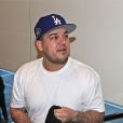Rob Kardashian et sa compagne Blac Chyna vont prendre un vol à l'aéroport de LAX à Los Angeles, le 25 mars 2016.