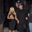 Blac Chyna et son fiancé Rob Kardashian quittent le club "Queens" de New York le 14 avril 2016.