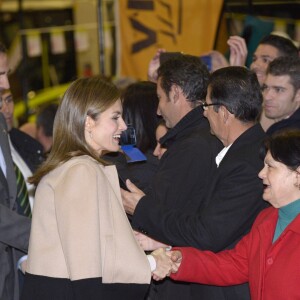 Le roi Felipe VI et la reine Letizia d'Espagne lors de l'inauguration du salon "AGROEXPO 2017" à Don Benito le 25 janvier 2017