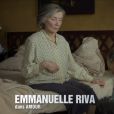 Emmanuelle Riva dans le film "Amour" de Michael Haneke, qui lui a valu le César de la Meilleure Actrice lors de la 38ème Cérémonie des César en 2013.
