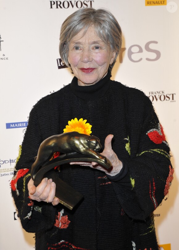 Emmanuelle Riva - Les 18èmes Trophées des Lumières à la Gaiteé Lyrique à Paris, le 18 janvier 2013.