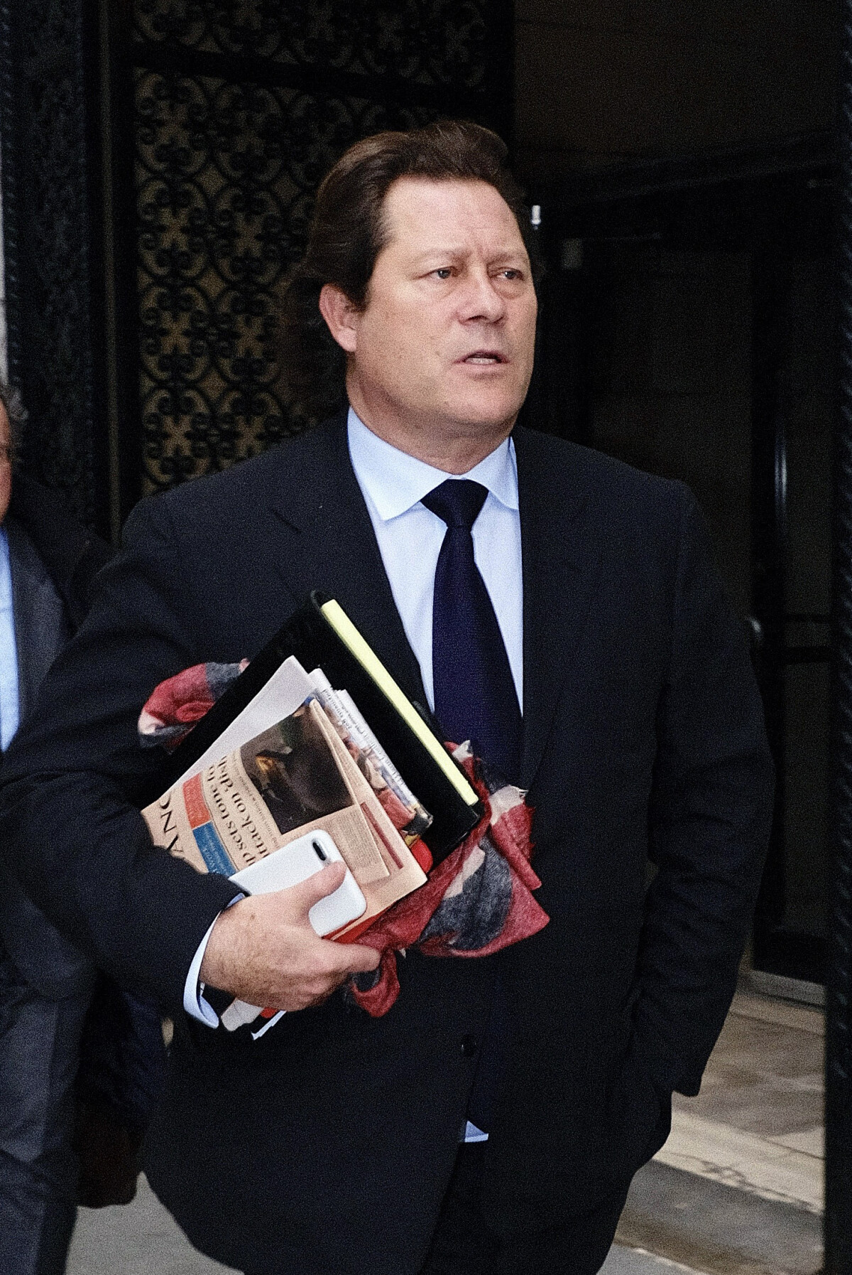 Photo : Arpad Busson à la Cour suprême de Manhattan à New York le 23 ...