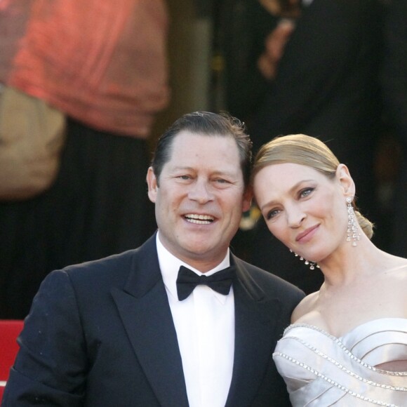 Uma Thurman et Arpad Busson lors de la cérémonie de clôture du Festival de Cannes 2013 avec la projection du film Zulu. Le couple a eu en 2012 une fille, Luna.