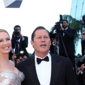 Uma Thurman et Arpad Busson lors de la cérémonie de clôture du Festival de Cannes 2013 avec la projection du film Zulu. Le couple a eu en 2012 une fille, Luna.