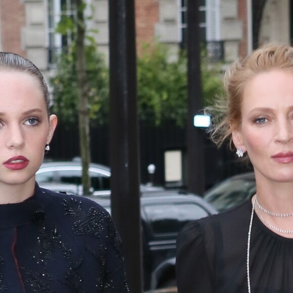Uma Thurman et sa fille Maya Hawke au défilé MIU MIU au Palais d'Iena à Paris le 05 Juillet 2014